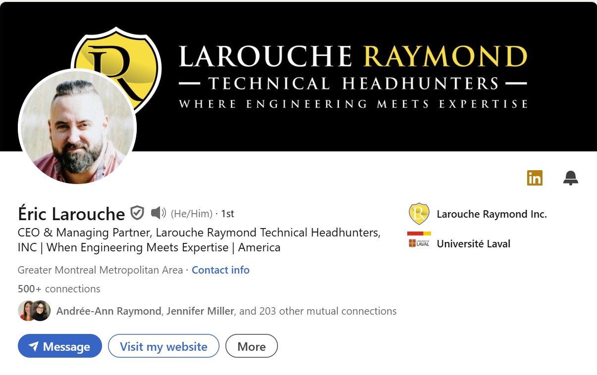 Éric Larouche - CEO - Larouche Raymond, Inc. - Headhunters